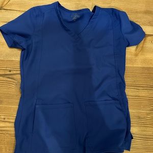 Med couture galaxy blue XS scrub top